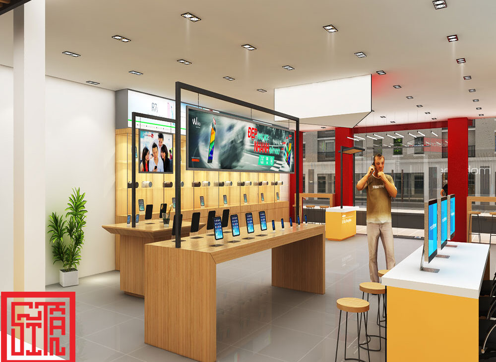 thi công nội thất mobifone