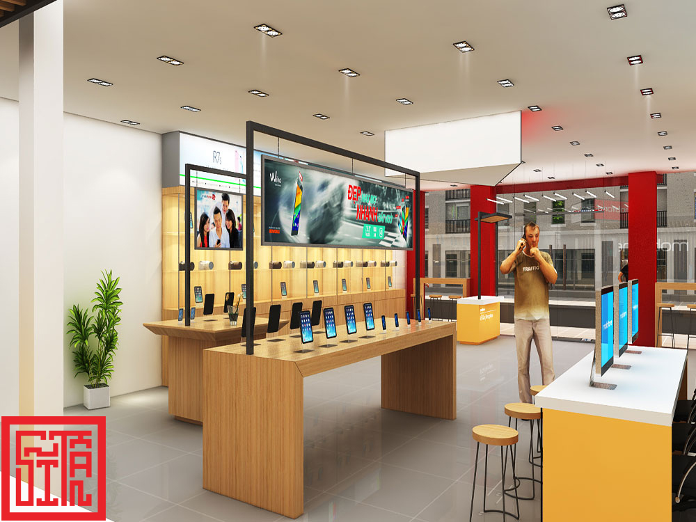 thi công nội thất mobifone