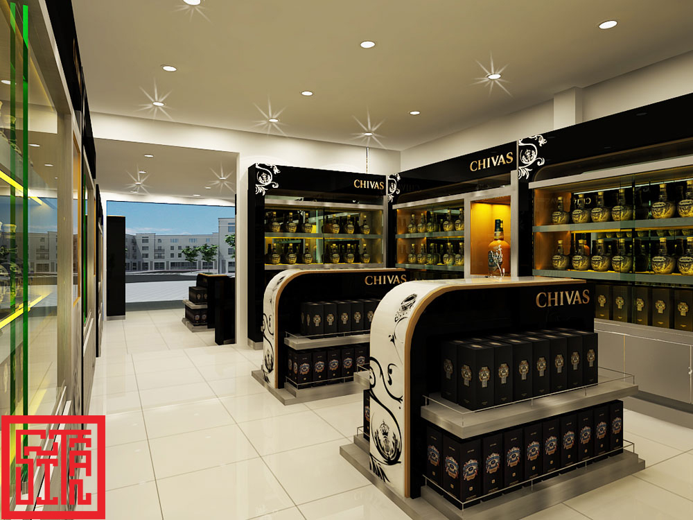 Toàn cảnh showroom Chivas Thành Tịnh Huế do Sĩ Tấn thực hiện. 