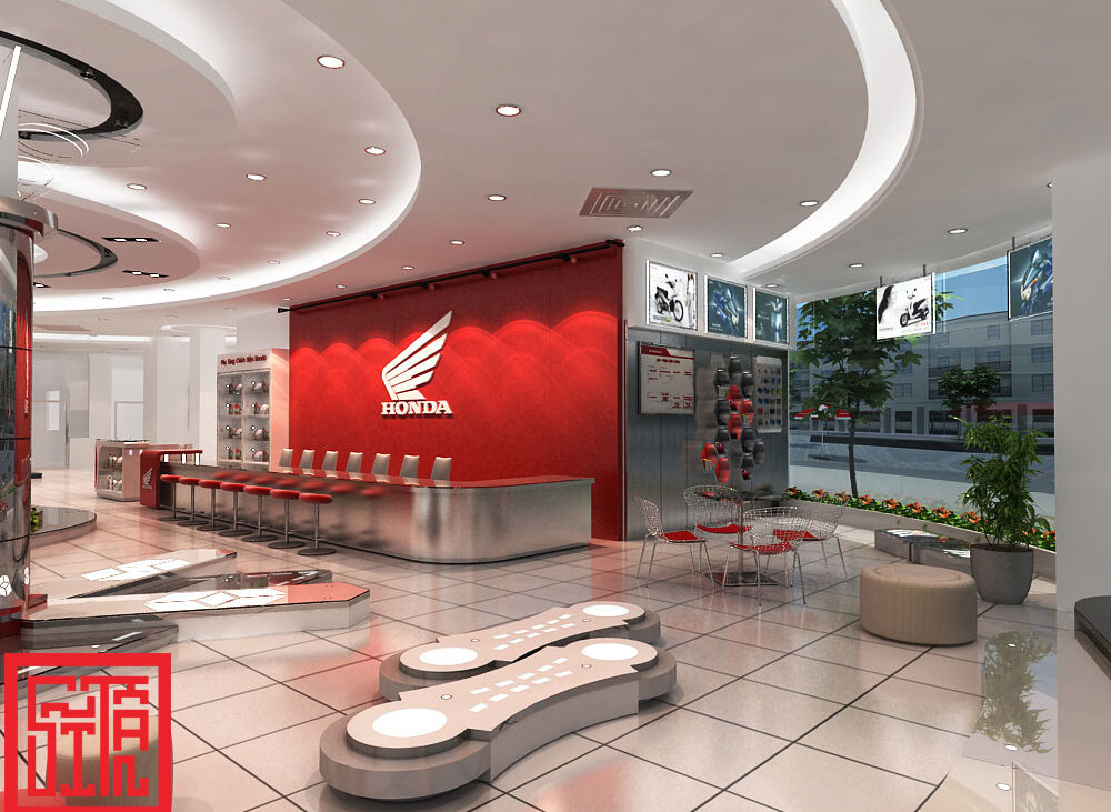 Thi công nội thất showroom Honda