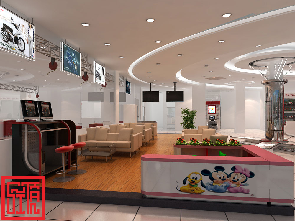  thiết kế khu tư vấn showroom Honda Vĩnh Cát 1 Bắc Ninh tiện nghi hiện đại.