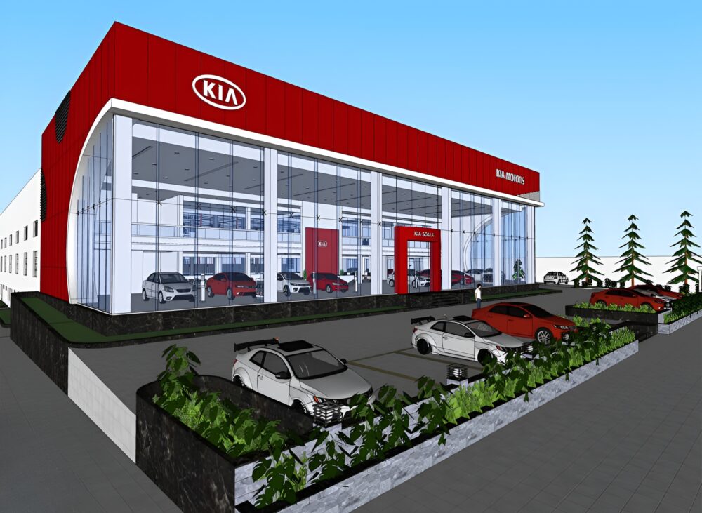Thi công nội thất showroom KIA Sĩ Tấn
