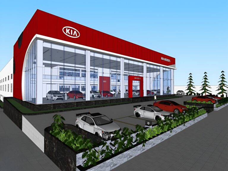 Thi công nội thất showroom KIA Sĩ Tấn