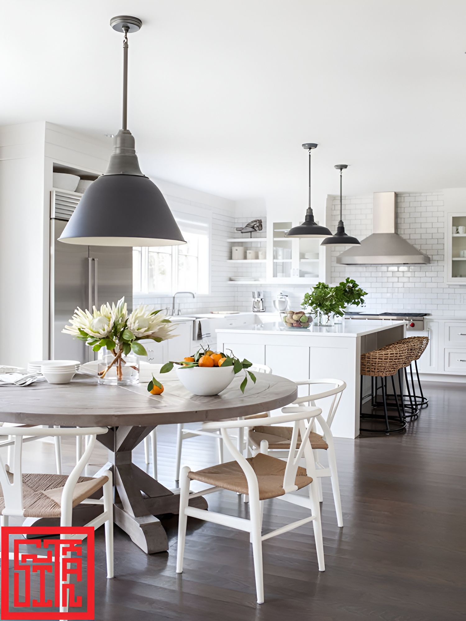 thiết kế phòng ăn tân cổ điển, sang trọng, ấm cúng 