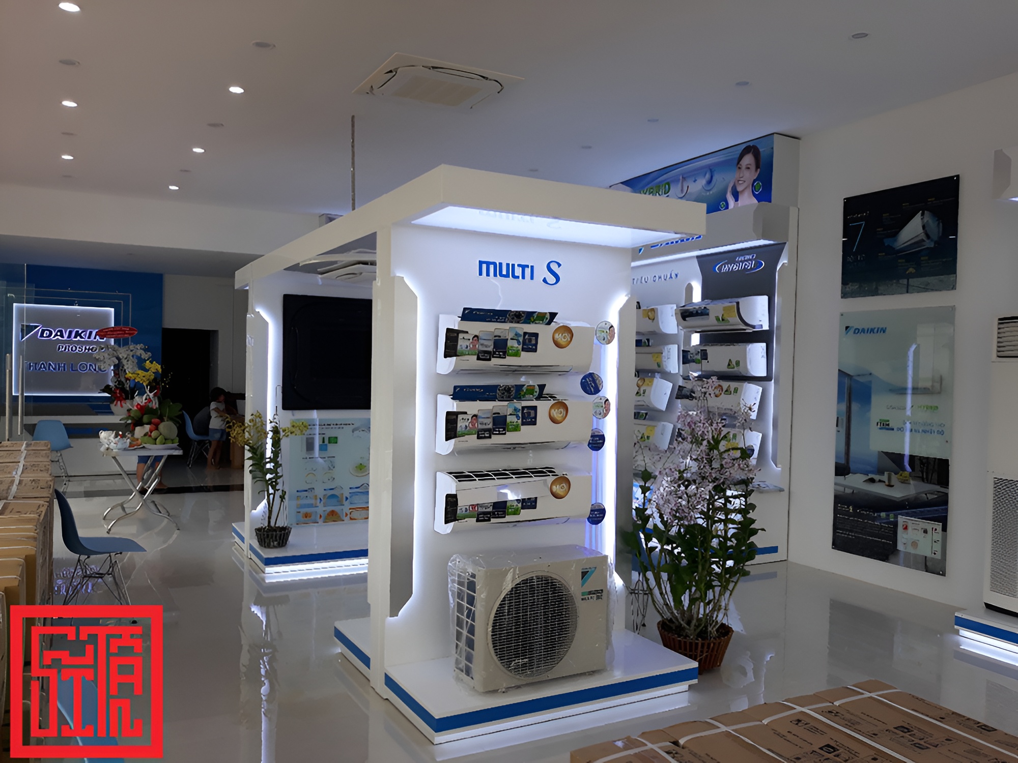 thiết kế showroom Daikin – khu trưng bày sản phẩm hiện đại