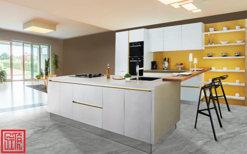 Căn hộ phong cách tối giản sử dụng tông màu mát hiện đại