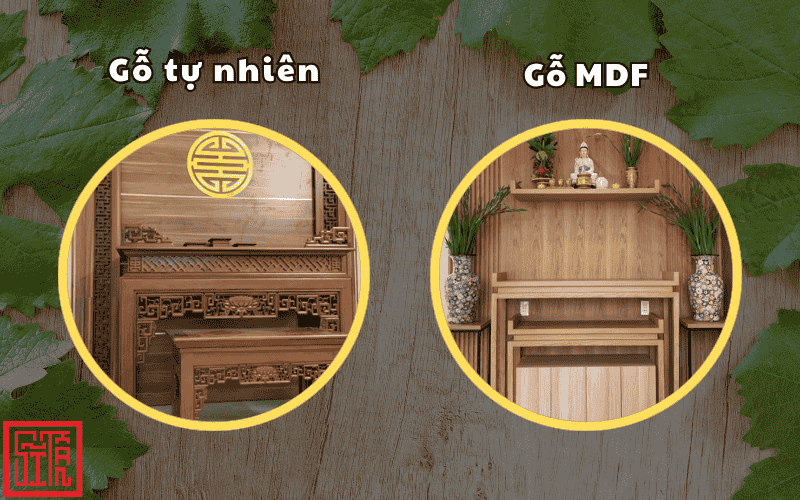 So sánh vật liệu bàn thờ: gỗ tự nhiên và gỗ công nghiệp MDF