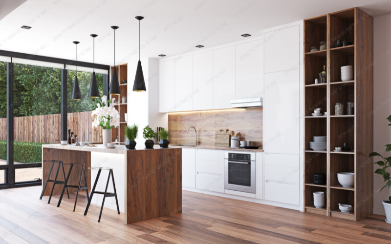 Luồng khí từ cửa chính đi thẳng vào bếp