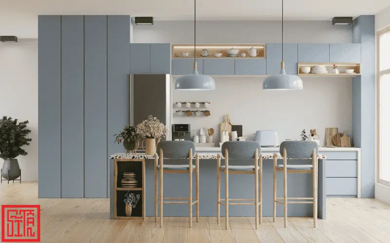  Không gian nội thất hoàn thiện bằng MDF chống ẩm tại căn hộ hiện đại.