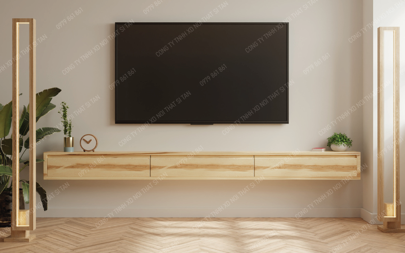 Chiều cao kệ tivi lý tưởng trong phòng khách